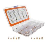 Didiseaon Juego Surtido de 300 Tuercas Moleteadas de Latón Insertos Roscados Métricos M2/ /M3/M4/M5/M6/1/4-20 para Plástico Inserto Térmico para Impresión 3D y Bricolaje