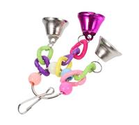 Didiseaon Juguete Colgante para Loro Campanillas De Pájaro, Cadena Resistente, Tamaño Grande, para Jaula De Aves, Estimulante Visual y Ejercicio para Periquitos, Cacatúas y Agapornis