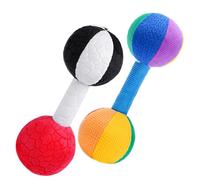 Didiseaon Juguete de Mancuernas para Ñiño Unisex Pequeño Ligero Sonido Calmante Ñiño Recién Nacido Desarrollo Motor Finas 2 Piezas para Educación Temprana y Juego Sensorial