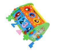 Didiseaon Juguete Educativo Multifuncional Casa de Madera para Emparejamiento de Formas y Números Actividad Didáctica para Desarrollo Cognitivo y Social para Aprendizaje Temprano