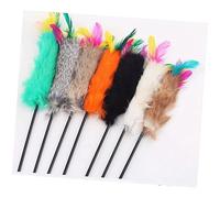 Didiseaon Juguete Interactivo para Gatos Teaser De Gato Palo Pelo De Conejo Colorido Variado Diseño Flexible para Entretenimiento Interiores para Gatitos Adultos