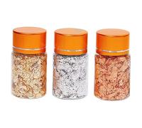 Didiseaon Kit Botes De Láminas Metálicas Doradas y Cobre Para Manicura Accesorios Para Decoración De Uñas Estuche Portátil Resistente Para Diseño Diy y Salón De Uñas