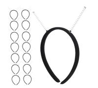 Didiseaon Kit de 15 Diademas Negras para Bricolaje Antena de Resorte de 7 Cm, Ajustables para Mujeres y Niñas, Accesorios Clásicos para Fiestas y Usos Diarios