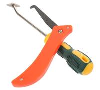 Didiseaon Kit de 2 Herramientas para Quitar Lechada Cuchilla Tungsteno y Raspador de Juntas, Mango Ergonómico, para Limpieza de Baldosas y Eliminador de Sellador en Reformas Color Aleatorio