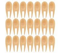 Didiseaon Kit de 25 Piezas Horquillas de Bambú para Reparar Marcas de Divot en Campos de Golf Herramienta Ligera y Ergonómica para Cuidado de Césped y Reparación de Césped