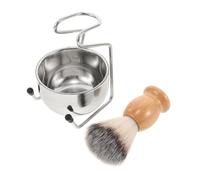 Didiseaon Kit De Afeitado Para Hombres Con Brocha De Cerda Natural y Cuenco De Acero Inoxidable Set Con Soporte Ergonómico Para Afeitado Húmedo y Cuidado De Barba Regalo Elegante Para Hombre