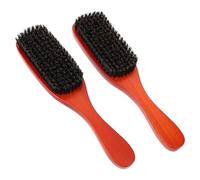 Didiseaon Kit De Cepillo De Cerdas y Peine Para Hombres Cepillo Para Barba y Cabello Diseño Redondo Mango De Madera