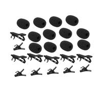 Didiseaon Kit de Micrófono de Solapa de Repuesto con Clips de Metal Clips de Plástico y Protectores de Parabrisas para Entrevistas y Grabación de Audio Portátil