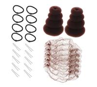 Didiseaon Kit para Moño de Cabello Tipo Donut Marrón con Invisible para Peinados Ballet y Danza Herramienta Reutilizable para Crear Moños Pulcros y Duraderos para Mujeres con Cabello