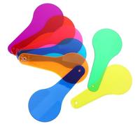 Didiseaon Láminas Translúcidas de Filtro de Color Acrílico Sólido Mango Redondo 8 Colores para Educación Infantil y Material Didáctico Herramienta Óptica para Experimentos y Aprendizaje
