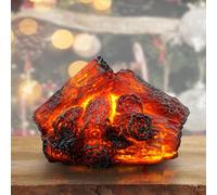 Didiseaon Lámpara de Fogata Falsa LED Troncos de Resina Realistas, Luz USB para Decoración de Halloween y Navidad, Diseño Compacto y Portátil