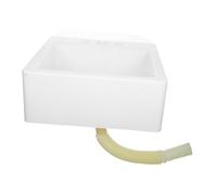 Didiseaon Lavabo Pequeño de Pared Colgante Lavabo Profundo Compacto de Plástico sin Taladro Diseño Flotante para Baños Pequeños para Alquileres y Reducidos