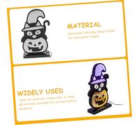 Didiseaon Letrero De Neón De Calabaza De Halloween Con Alimentación Usb, Lámpara De Mesa Con Base Para Habitación, Cocina, Interior, Hogar, Fiesta, Decoración