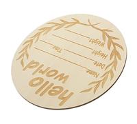 Didiseaon Letrero Redondo de Madera para Estadístico para Decoración y Fotografía Accesorios para Recién Nacidos