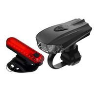 Didiseaon Luces para Bicicleta Negras Resistentes al Agua Diseño Compacto, Luz Delantera y Trasera USB Recargable para Ciclismo Nocturno Seguro