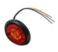 Didiseaon Luces Traseras LED para Camión Anillo de Goma, 16 LED Bicolor Roja y Amarilla, Redondas, Resistentes al Agua, para Remolques y Vehículos de Carga