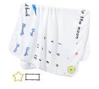 Didiseaon Manta para Recién Nacido 75X100 CM 3 Piezas 1 Manta 2 Marcos de Franela Suave para Fondo de Fotos de Ñiño Accesorios Conmemorativos para Fotografía Mensual Obsequio Útil para