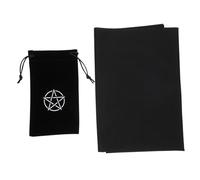 Didiseaon Mantel de Tarot Pentáculo para Cartas de Tarot Incluye Bolsa de Almacenamiento para Guardar para Principiantes