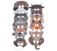 Didiseaon Máscaras de Papel Decorativas para 16 Piezas, Máscaras de Fauna Silvestre Divertidas y Educativas, Accesorio Ligero para Fiestas de Disfraces Infantiles y Carnaval