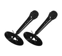 Didiseaon Micrófono Dinámico de Mano Cable 2 Piezas para Cantar Portátil Diseño Único Plástico y Metal Jack 6.5mm para Karaoke en Casa y Entrada de Voz