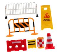 Didiseaon Mini Barricadas y Señales de Tráfico de Plástico Duradero Juguetes Educativos para Simulación de Escenarios y Conciencia de Seguridad Infantil