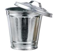 Didiseaon Mini Bote de Basura de Escritorio Pequeño Tapa, Color Original, Material Hierro Resistente, Cesta de Papel para Desechos Adecuado para Hogar y Oficina, Contenedor de Residuos