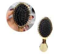 Didiseaon Mini Cepillo para El Cuero Cabelludo Beautibrush de Plástico Dorado - Cuidado del Cabello Estático sin Caspa sin Caída del Cabello