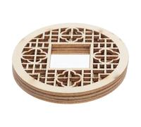 Didiseaon Mini Ventanas de Madera para Casas de Muñecas, 4 Piezas de Marco de Ventana Pequeña Estilo Chino, Decoración Artesanal para Modelos Arquitectónicos Miniatura, Bricolaje