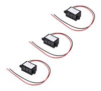 Didiseaon Mini Voltímetro Digital de Cc 028 Conexión de Dos Cables 3 Unidades Verdes Medidor de Voltaje Digital Portátil para Circuitos Automotrices y Electrónica