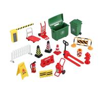 Didiseaon Miniatura de Barreras de Tráfico Educativas Señales Detalladas Juguetes de Simulación para Modelo de Infraestructura Vial para Aprendizaje Práctico