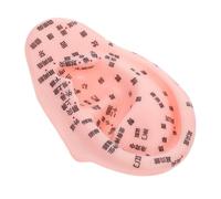 Didiseaon Modelo Auricular Suministro De Laboratorio Oído Humano Modelo De Acupuntura Del Cuerpo Humano Acupuntura Del Oído Masaje De Oído Modelo De Orejas Modelos Rosa De Polivinilo