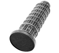 Didiseaon Modelo Vintage Inclinada Torre de Aleación en Artesanal de Pisa de Zinc Plata, Adorno Figura Decorativa Fácil de Transportar para Oficina y Tienda