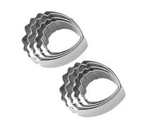 Didiseaon Molde de Pétalo de Acero Inoxidable Plata, Bordes Finamente Tratados 8 Piezas Molde de Flores de Peonía Fácil Limpieza, para Cerámica Artesanal y Decoración de Arcilla,