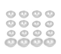 Didiseaon Molde para Hacer Bolas de Baño DIY de Aleación de Aluminio, 16 Piezas, Molde Redondo Suave y Reutilizable para Sal de Baño, Jabón y Manualidades, Fácil Desmolde y Limpieza