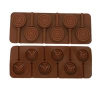 Didiseaon Moldes de Silicona para Chocolates y Piruletas 2 Piezas Diseño Multirejilla para Hornear y Desmoldar Fácilmente