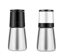 Didiseaon Molinillo de Pimienta Manual de Vidrio en 2 Piezas Colores Surtidos, Fácil de Usar y Conserva las Especias en Buen Estado para Accesorios de Cocina Color Aleatorio