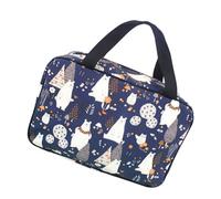 Didiseaon Neceser Portátil De Gran Capacidad Bolso Aseo Plegable Asa Cesta De Baño Resistente Al Agua Organizador De Viaje para Ducha Bolsa Cosmética Marino