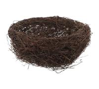 Didiseaon Nido de Pájaro de Ratán Tejido a Mano, Decoración Artificial para Jaulas, Diámetro 20 Cm, Ambiente Natural para Jardín y Mascotas, Accesorio Rústico para Aves y Hogar