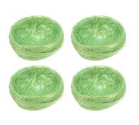 Didiseaon Nidos de Pájaro Artificiales de Yute Engrosado 7 Cm, 4 Unidades, Decoración Natural para Jardín, Accesorios para Jaulas de Pájaros, Mini Nidos para Aves Pequeñas