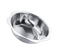 Didiseaon Olla Caliente Multifuncional de Acero Inoxidable para Cocina de | Separador, Color Plata, Asa Ancha, Fácil de Limpiar, para Familia y Restaurante de Hot Pot