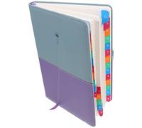 Didiseaon Organizador de Direcciones A5 Portátil Etiquetas Alfabéticas Cuaderno para Página Web de Inicio Libreta de Direcciones para Oficina en Casa 1 Unidad Colores Azul y Morado