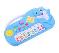 Didiseaon Órgano Electrónico Educativo Infantil Azul, Juguete de Piano Eléctrico Multifunción para Niños, Tamaño Portátil, Instrumento Musical de Plástico para Aprendizaje y Entretenimiento,