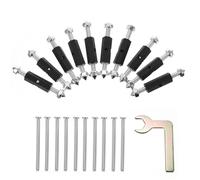 Didiseaon Palanca de Reparación para Caja Eléctrica 86 Tipo Casete con 10 Tornillos Metálicos y 1 Llave, Accesorio de Soporte para Enchufe de Pared, Kit para Reparación de Cajas