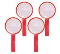 Didiseaon Paletas de Borrado en Seco Redondas 10x20 Cm, Doble Cara, Color Rojo, Set de 4 Unidades, Tableros Portátiles para Puntuación en Competiciones Deportivas, Árbitros y Jueces