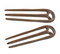 Didiseaon Palillos de Madera de Sándalo Vintage 2 Piezas, Horquillas de 3 Puntas para Moños y Recogidos, Acabado Suave Hecho a Mano, Accesorio para Peinados Diarios y Eventos Obsequios