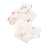 Didiseaon Pañales Reutilizables Calzoncillos Cómodos y Lavables para Recién Nacidas Niñas Varios estilos 2 Piezas de Algodón y Gasa para Salida y Viaje