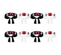 Didiseaon Pañuelo Estilo Japonés de Poliéster para Práctica de Karate y Fiestas de Disfraces, Uso Multifuncional Combinación de Dos Patrones, Pack de 8 Piezas