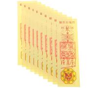 Didiseaon Papel Fulu para Cosplay de Sacerdote Taoísta, Accesorio Divertido de Broma para Halloween, 10 Hojas de Papel Chino Fulu, Suministros para Disfraces y Recuerdos de Fiesta