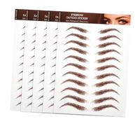 Didiseaon Paquete De 5 Pegatinas De Plantilla Para Cejas Color Marrón Para Transferencia De Maquillaje.