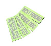 Didiseaon Parche Profesional para Perro De Servicio Autoadhesivo Reflectante, 4 Unidades, Material Cómodo, Reutilizable para Arnés, Paseo Nocturno Seguro, Suministros para Mascotas